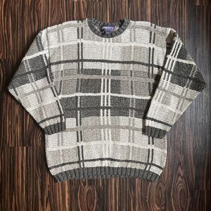 Vintage 90s Liberty by Exacta XL 3D Sweater USA Made Grandpa Cogi Cosby Style